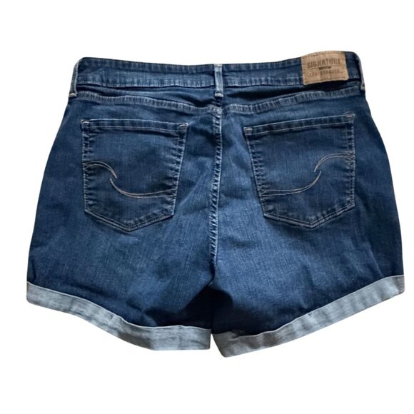 Levi Strauss Signature Gold Mid-Rise Denim Shorts-Cuffed-Size 12-GUC - Picture 6 of 6